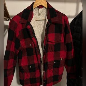 Dickes women’s fleece lined plaid coat